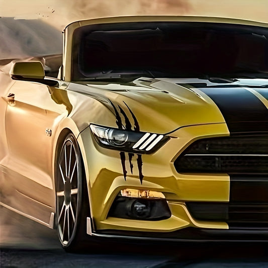 Stickers Griffures pour Phares – Style Tuning Noir